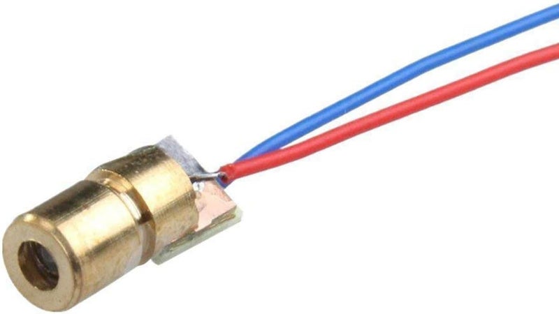 hiBCTR 10 Pieces 5V 650nm 5mW Red Dot Laser Head Red Laser Diode with Leads, 6mm Outer Diameter - Image 4